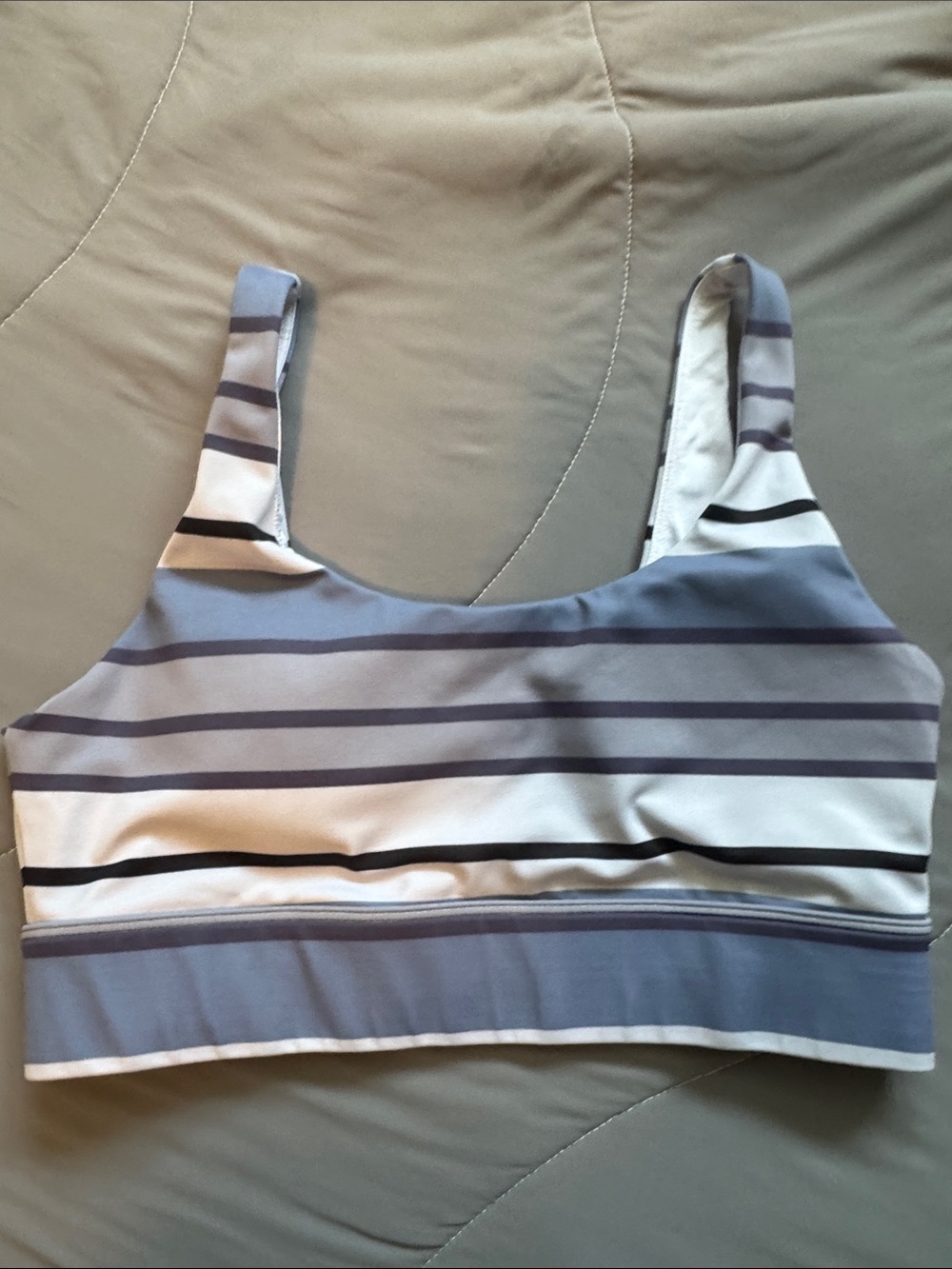 ZYIA Lavender & White Striped Sports Bralette